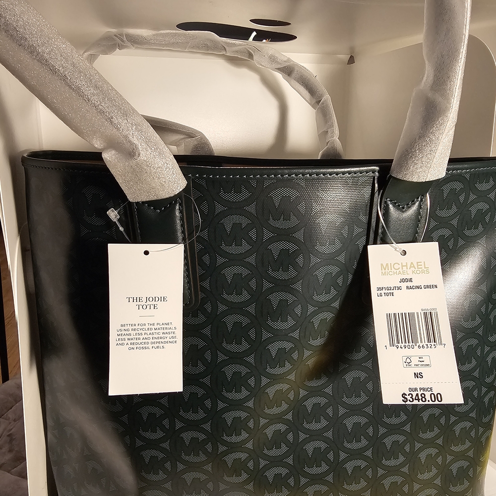 Michael Kors Green Tote Bag NWT - Picture 4 of 9